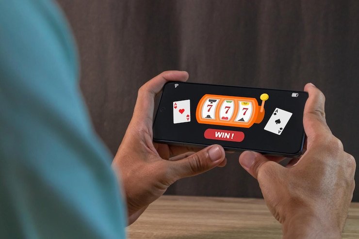 Ilustrasi pengguna mengelola anggaran bermain secara digital dengan bantuan e-wallet